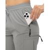 imageTBMPOY Womens Hiking Cargo Shorts Lightweight Quick Dry Athletic Summer Shorts Golf Travel Camping with Zipper PocketsLight Grey