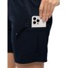 imageTBMPOY Womens Hiking Cargo Shorts Lightweight Quick Dry Athletic Summer Shorts Golf Travel Camping with Zipper PocketsNavy Blue