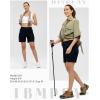 imageTBMPOY Womens Hiking Cargo Shorts Lightweight Quick Dry Athletic Summer Shorts Golf Travel Camping with Zipper PocketsNavy Blue