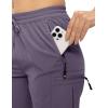 imageTBMPOY Womens Hiking Cargo Shorts Lightweight Quick Dry Athletic Summer Shorts Golf Travel Camping with Zipper PocketsPurple