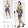 imageTBMPOY Womens Hiking Cargo Shorts Lightweight Quick Dry Athletic Summer Shorts Golf Travel Camping with Zipper PocketsPurple