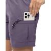 imageTBMPOY Womens Hiking Cargo Shorts Lightweight Quick Dry Athletic Summer Shorts Golf Travel Camping with Zipper PocketsPurple