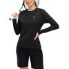imageTBMPOY Womens UPF 50 Long Sleeve Quick Dry Zipper Sun Protection ShirtsBlack2