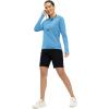 imageTBMPOY Womens UPF 50 Long Sleeve Quick Dry Zipper Sun Protection ShirtsCarolina Blue2