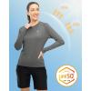 imageTBMPOY Womens UPF 50 Long Sleeve Quick Dry Zipper Sun Protection ShirtsDark Grey2