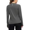 imageTBMPOY Womens UPF 50 Long Sleeve Quick Dry Zipper Sun Protection ShirtsDark Grey2