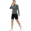 imageTBMPOY Womens UPF 50 Long Sleeve Quick Dry Zipper Sun Protection ShirtsDark Grey2