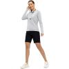 imageTBMPOY Womens UPF 50 Long Sleeve Quick Dry Zipper Sun Protection ShirtsGrey2
