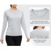imageTBMPOY Womens UPF 50 Long Sleeve Quick Dry Zipper Sun Protection ShirtsGrey2