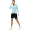imageTBMPOY Womens UPF 50 Long Sleeve Quick Dry Zipper Sun Protection ShirtsLight Blue2