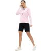 imageTBMPOY Womens UPF 50 Long Sleeve Quick Dry Zipper Sun Protection ShirtsLight Pink2