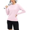 imageTBMPOY Womens UPF 50 Long Sleeve Quick Dry Zipper Sun Protection ShirtsLight Pink2