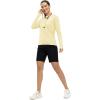 imageTBMPOY Womens UPF 50 Long Sleeve Quick Dry Zipper Sun Protection ShirtsLight Yellow2