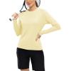 imageTBMPOY Womens UPF 50 Long Sleeve Quick Dry Zipper Sun Protection ShirtsLight Yellow2