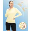 imageTBMPOY Womens UPF 50 Long Sleeve Quick Dry Zipper Sun Protection ShirtsLight Yellow2