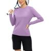 imageTBMPOY Womens UPF 50 Long Sleeve Quick Dry Zipper Sun Protection ShirtsPurple2