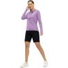 imageTBMPOY Womens UPF 50 Long Sleeve Quick Dry Zipper Sun Protection ShirtsPurple2