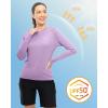 imageTBMPOY Womens UPF 50 Long Sleeve Quick Dry Zipper Sun Protection ShirtsPurple2