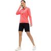 imageTBMPOY Womens UPF 50 Long Sleeve Quick Dry Zipper Sun Protection ShirtsRed2