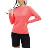 imageTBMPOY Womens UPF 50 Long Sleeve Quick Dry Zipper Sun Protection ShirtsRed2