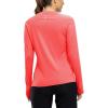 imageTBMPOY Womens UPF 50 Long Sleeve Quick Dry Zipper Sun Protection ShirtsRed2