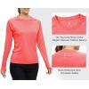 imageTBMPOY Womens UPF 50 Long Sleeve Quick Dry Zipper Sun Protection ShirtsRed2