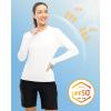 imageTBMPOY Womens UPF 50 Long Sleeve Quick Dry Zipper Sun Protection ShirtsWhite2