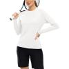 imageTBMPOY Womens UPF 50 Long Sleeve Quick Dry Zipper Sun Protection ShirtsWhite2