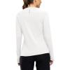 imageTBMPOY Womens UPF 50 Long Sleeve Quick Dry Zipper Sun Protection ShirtsWhite2