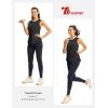 imageTBMPOY Womens Workout Tank Tops High Crew Neck Racerback Lightweight Muscle Dry Fit Tennis Sleeveless Athletic Running YogaBlack