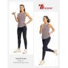 imageTBMPOY Womens Workout Tank Tops High Crew Neck Racerback Lightweight Muscle Dry Fit Tennis Sleeveless Athletic Running YogaDark Purple