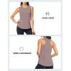 imageTBMPOY Womens Workout Tank Tops High Crew Neck Racerback Lightweight Muscle Dry Fit Tennis Sleeveless Athletic Running YogaDark Purple
