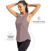 imageTBMPOY Womens Workout Tank Tops High Crew Neck Racerback Lightweight Muscle Dry Fit Tennis Sleeveless Athletic Running YogaDark Purple