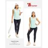 imageTBMPOY Womens Workout Tank Tops High Crew Neck Racerback Lightweight Muscle Dry Fit Tennis Sleeveless Athletic Running YogaLight Blue