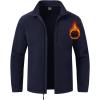 imageTBMPOY Mens Fleece Jackets Lightweight FullZip Fall Jacket Outdoor Hiking Warm Winter Coats with PocketsDark Blue