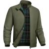 imageTBMPOY Mens Lightweight Cotton Jackets Golf Full Zip Windbreaker Spring Fall Stylish Casual Jackets Work bomberArmy Green