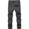 imageTBMPOY Mens Lightweight Hiking Pants with Belt 5 Zip Pockets Waterproof QuickDry Travel Fishing Work Outdoor PantsA1thin Dark Grey