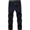 imageTBMPOY Mens Lightweight Hiking Pants with Belt 5 Zip Pockets Waterproof QuickDry Travel Fishing Work Outdoor PantsA6thin Navy