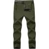 imageTBMPOY Mens Lightweight Hiking Pants with Belt 5 Zip Pockets Waterproof QuickDry Travel Fishing Work Outdoor PantsA8thin Green