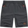 imageTBMPOY Mens Shorts 9quot Hiking Running Shorts Zipper Pockets Athletic Outdoor Sports Gym Workout Short 4 PocketsCool Grey
