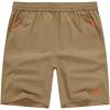 imageTBMPOY Mens Shorts 9quot Hiking Running Shorts Zipper Pockets Athletic Outdoor Sports Gym Workout Short 4 PocketsKhaki