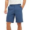 imageTBMPOY Mens Shorts Golf 9quot Casual Elastic Waist Quick Dry Flat Front Travel Shorts with 5 PocketsDenim Blue