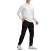 imageTBMPOY Mens Sweatsuits 2 Piece Set Tracksuits Jogging Outfits Long Sleeve Tops Jogger Pants Sweat Track Suits Casual AthleticWhite