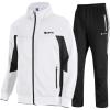 imageTBMPOY Mens Tracksuits Sweatsuits for Men Sweat Track Suits 2 Piece Casual Athletic Jogging Warm Up Full Zip Sets03 Whiteblack