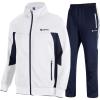 imageTBMPOY Mens Tracksuits Sweatsuits for Men Sweat Track Suits 2 Piece Casual Athletic Jogging Warm Up Full Zip Sets03 Whitedarl Blue