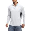 imageTBMPOY Mens UPF 50 Long Sleeve Shirts Pullover Sun Protection Rash Guard Fishing Golf Hiking Running 14 Zip T Shirt