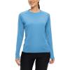 imageTBMPOY Womens UPF 50 Long Sleeve Quick Dry Zipper Sun Protection ShirtsCarolina Blue2