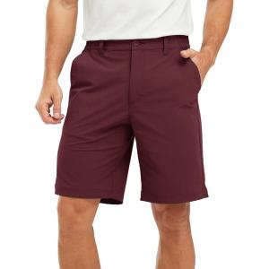 imageTBMPOY Mens Shorts Golf 9quot Casual Elastic Waist Quick Dry Flat Front Travel Shorts with 5 PocketsWine Red