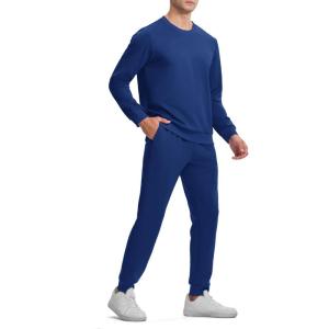 imageTBMPOY Mens Sweatsuits 2 Piece Set Tracksuits Jogging Outfits Long Sleeve Tops Jogger Pants Sweat Track Suits Casual AthleticRoyal Blue