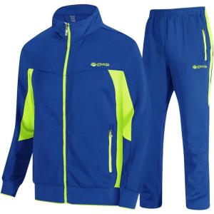 imageTBMPOY Mens Tracksuits Sweatsuits for Men Sweat Track Suits 2 Piece Casual Athletic Jogging Warm Up Full Zip Sets03 Royal Bluegreen